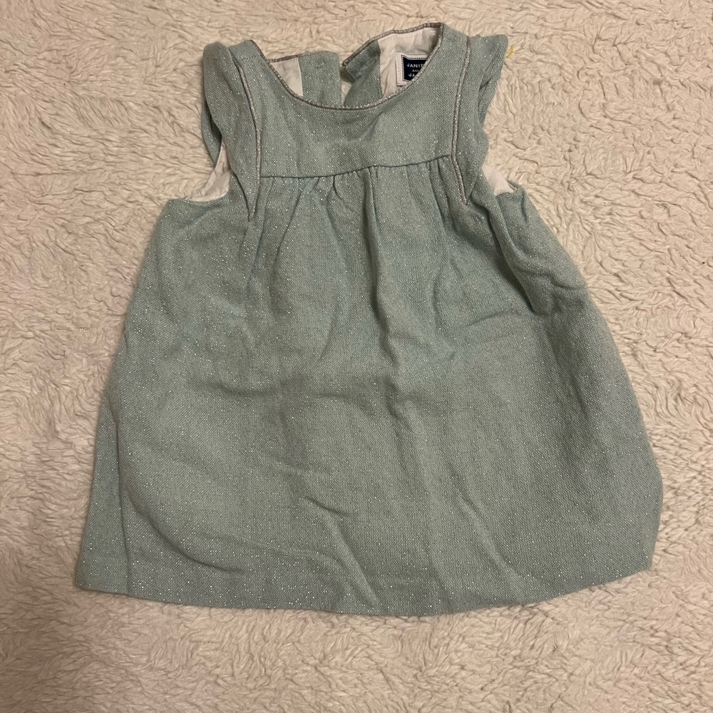 Janie and jack light blue sparkly lined dress vguc 0-3 mo